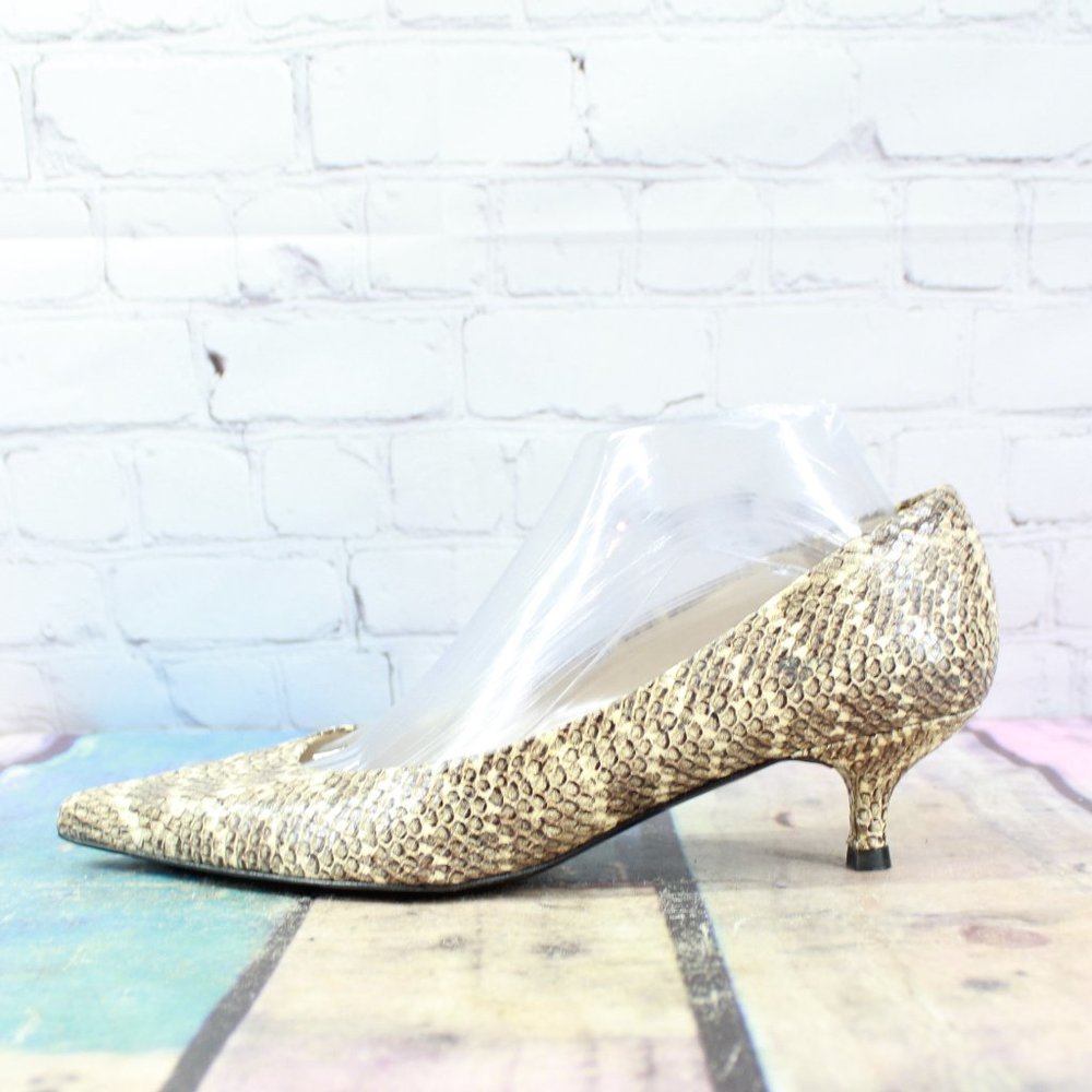 Stuart Weitzman Snakeskin Pump Shoes Size 8 M - Picture 1 of 9